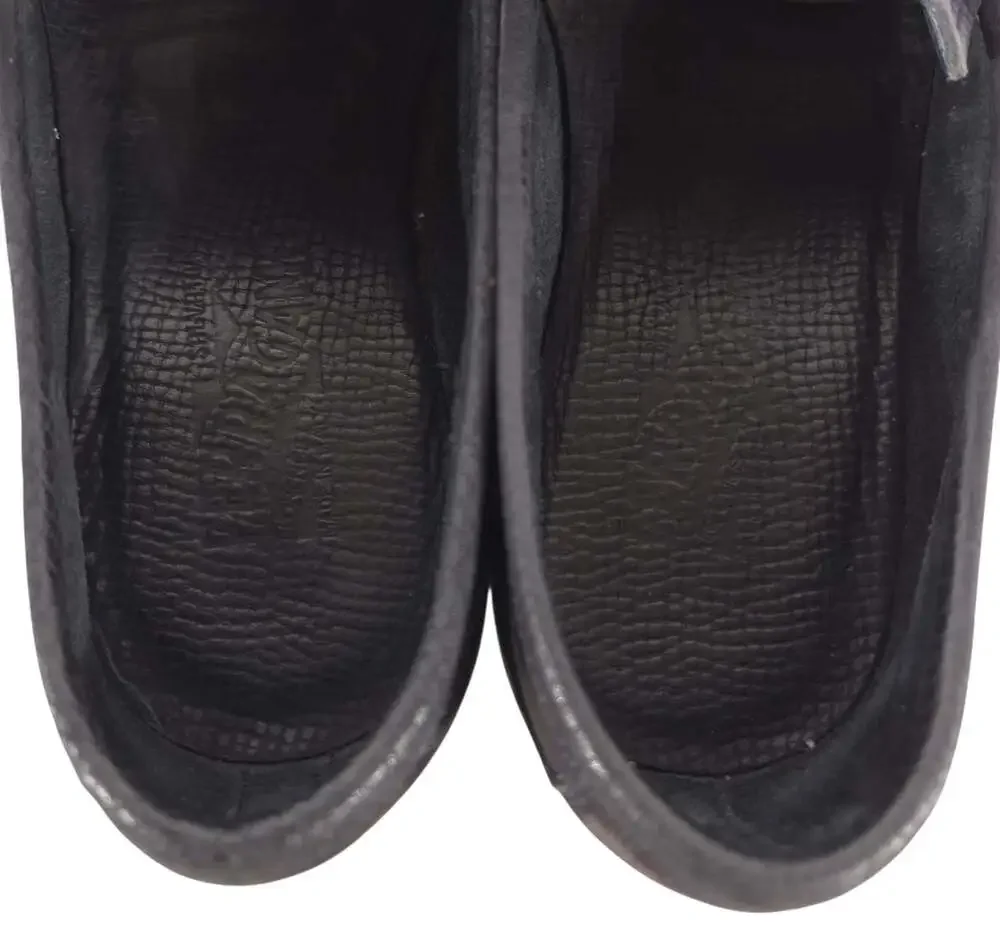 Salvatore Ferragamo Driving Loafers US 7 2E IT 40 Mens Navy Suede Bit $595
